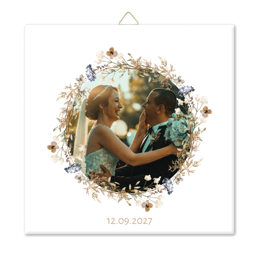 Foto-Keramikfliese mit Hochzeitsfoto