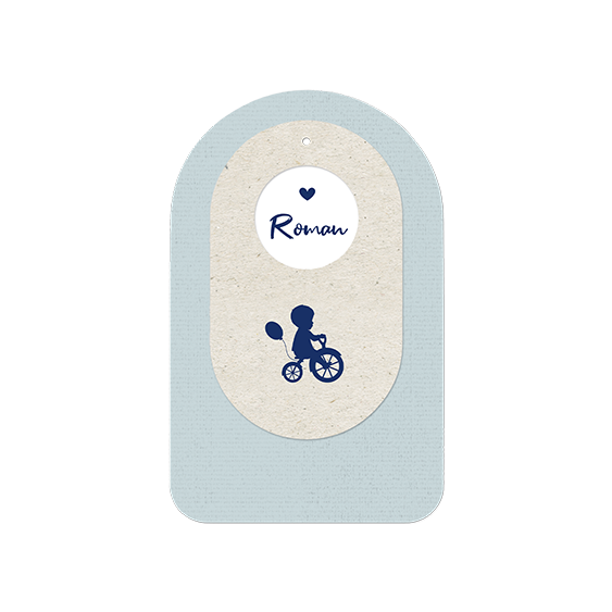 Een tof 2 delig geboortekaartje zoontje met silhouet 