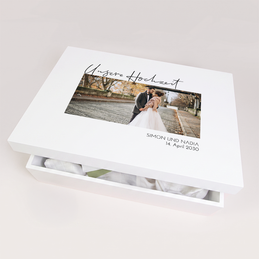 Erinnerungskiste hochzeit mit foto