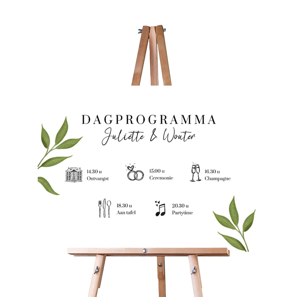 Programmabord botanisch met icoontjes