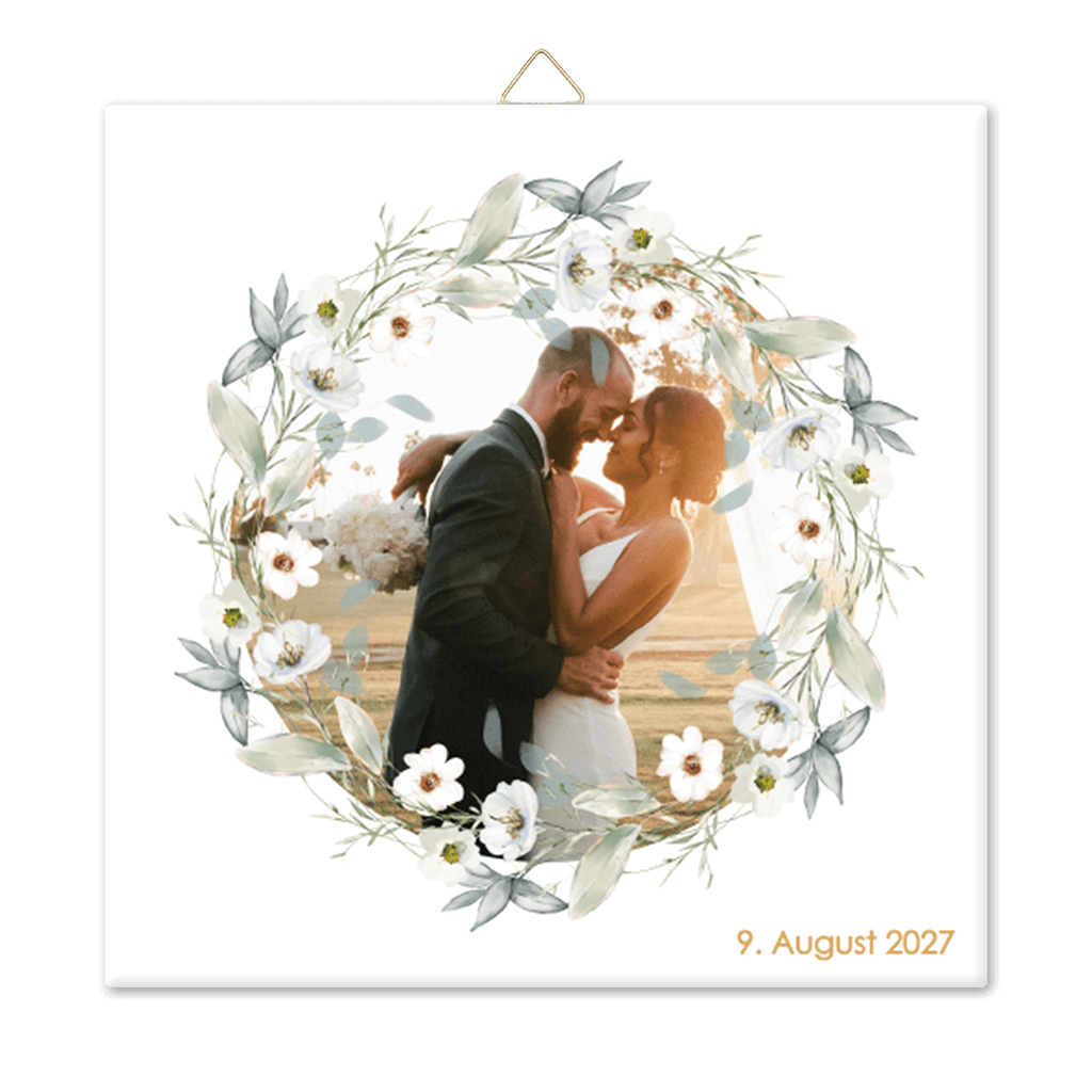 Kermamikfliese zur Hochzeit