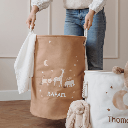 Katoenen opbergzak met jungledieren