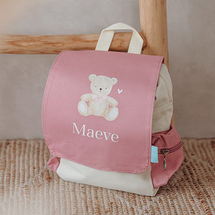 Rugzak Adventure met teddybeertje en naam