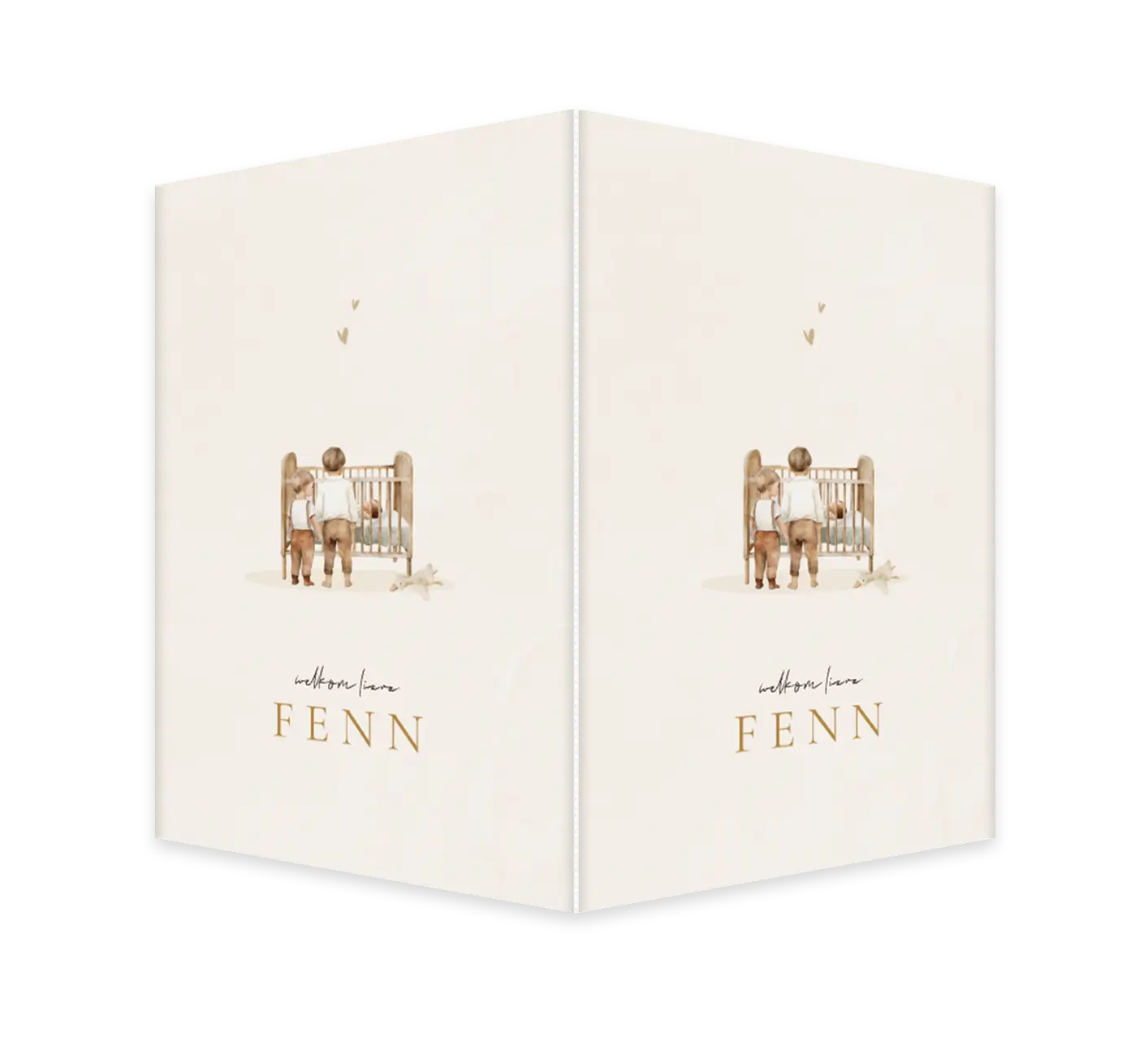 Raambord beige met illustraties van grote broers