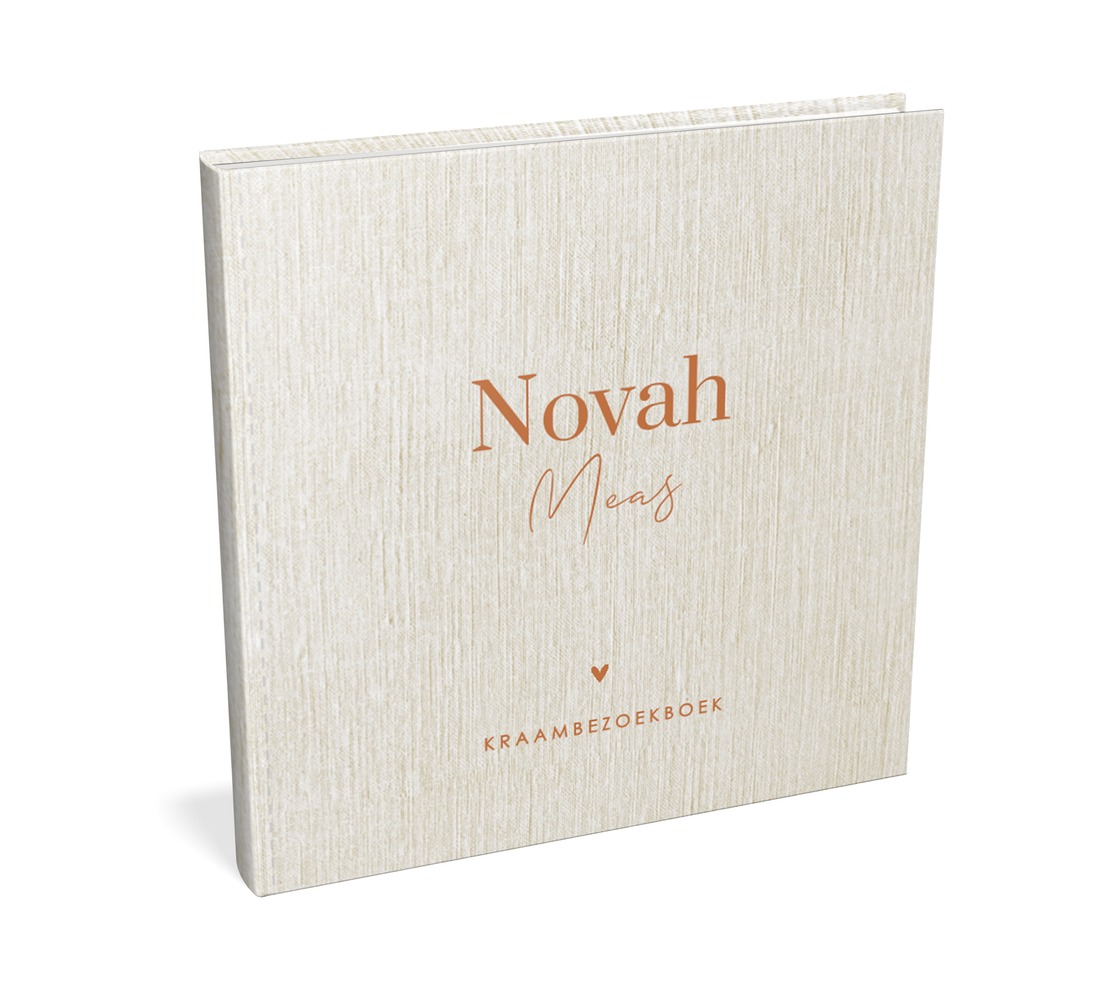 Kraambezoekboek stijlvol met linnenlook
