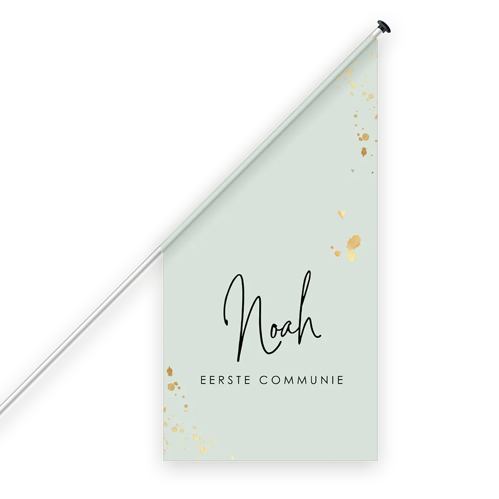 Vlag Eerste Communie met gouden details