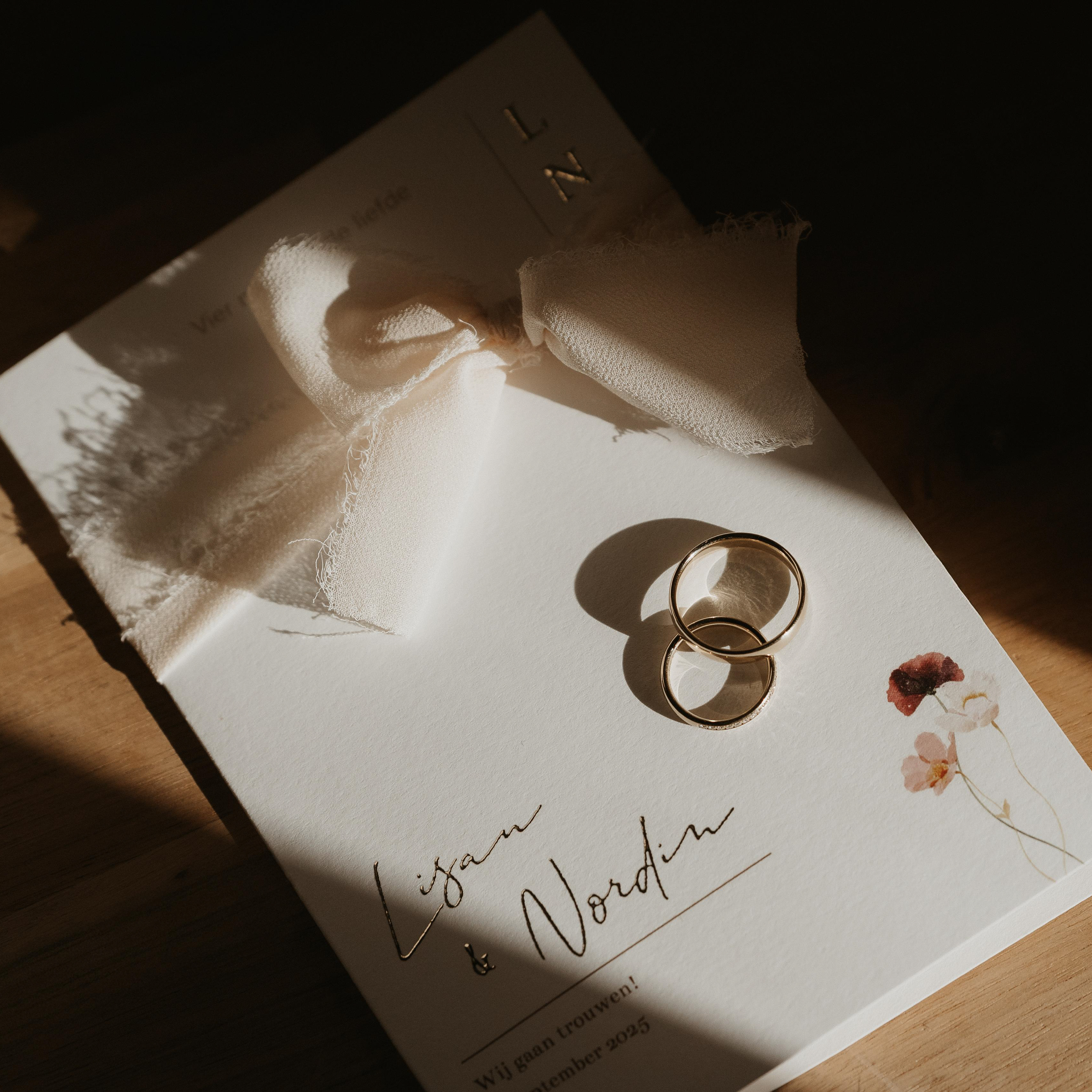 Trouwkaart avondgasten