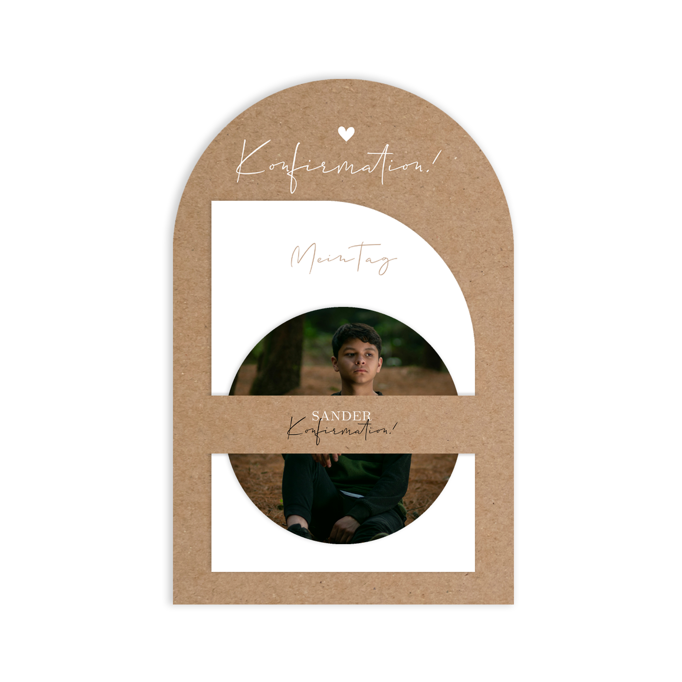 Kartenset Einladung zur Konfirmation mit Foto im Kraftlook