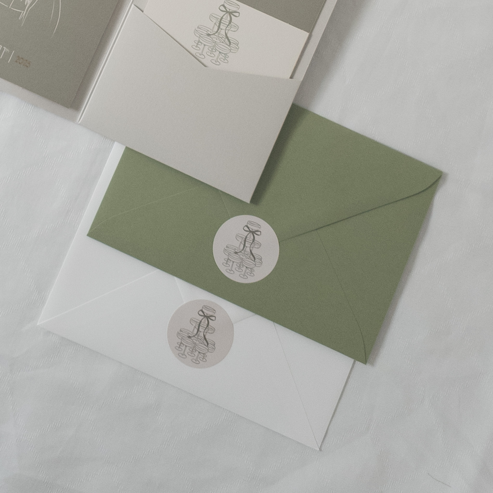 Sluitsticker zand olijfgroen