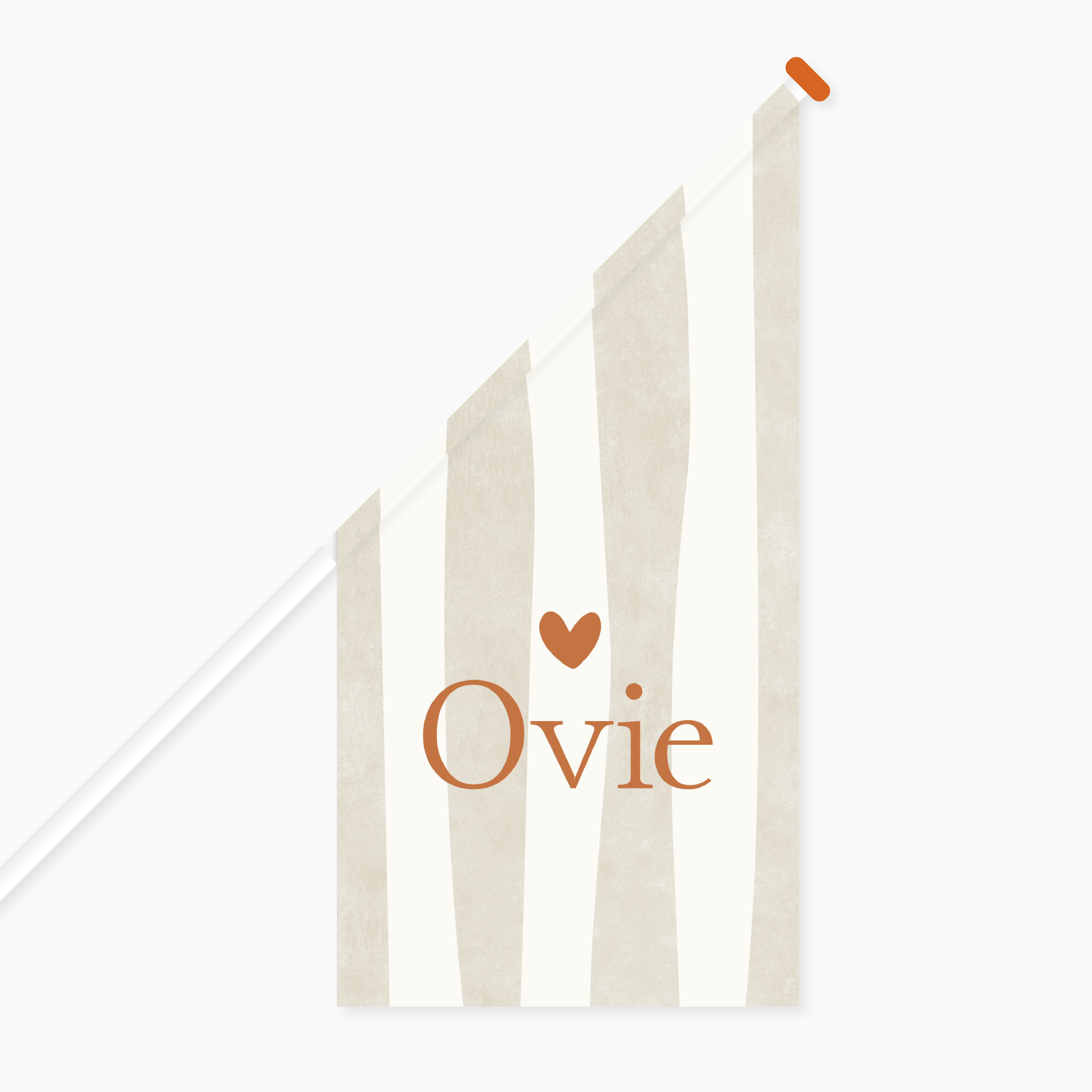 Vlag Strepen Beige Suède