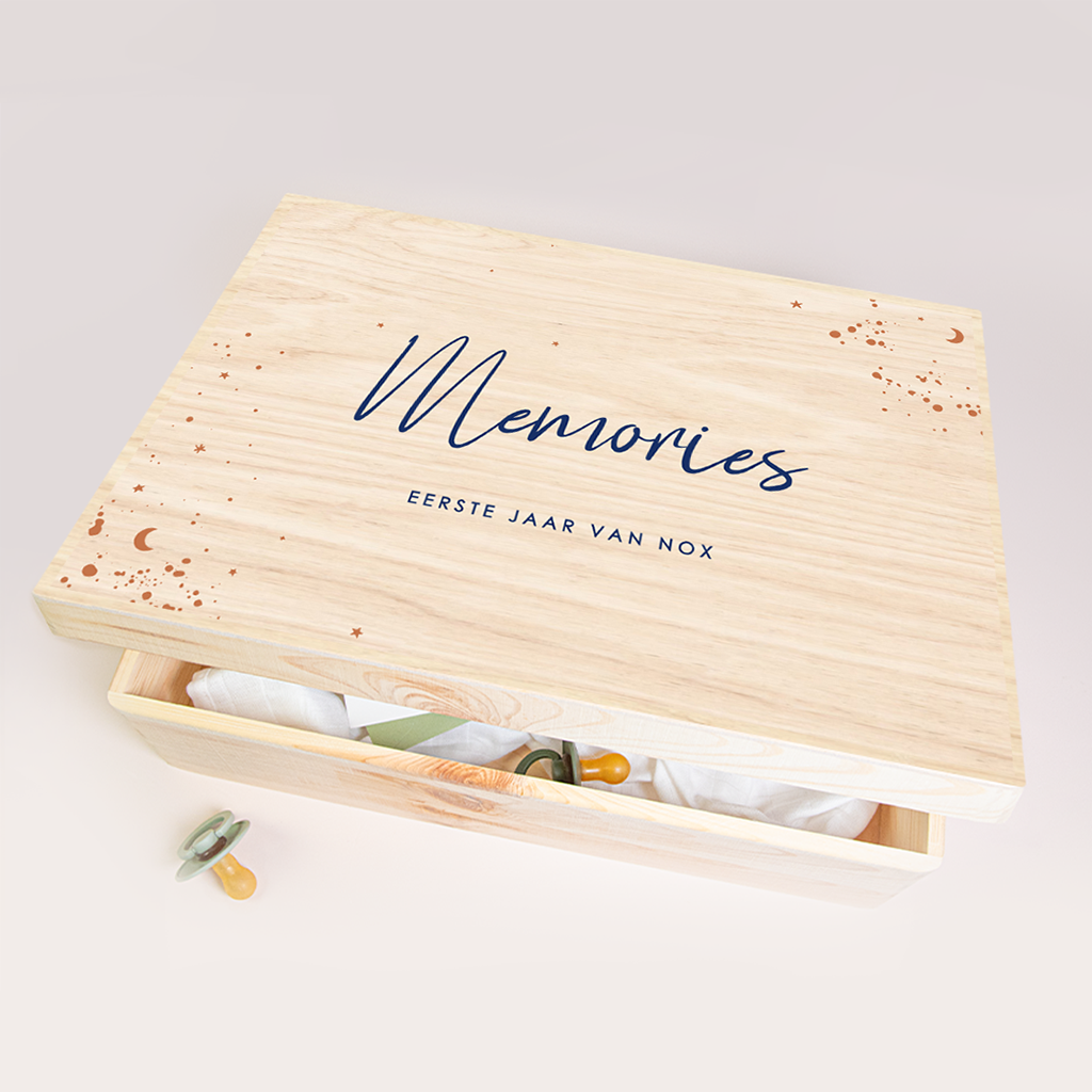 Memorybox baby met sterretjes en maan