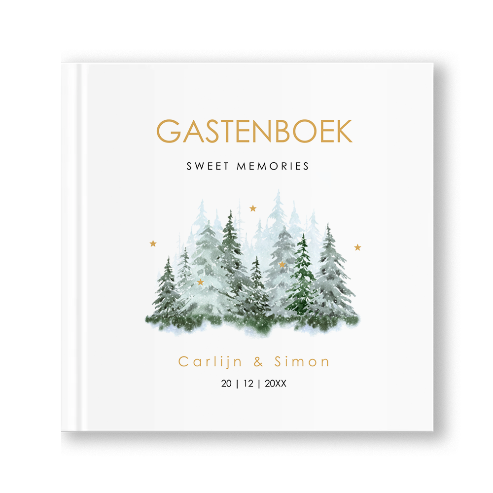 Gastenboek huwelijk kerst winter wedding forrest