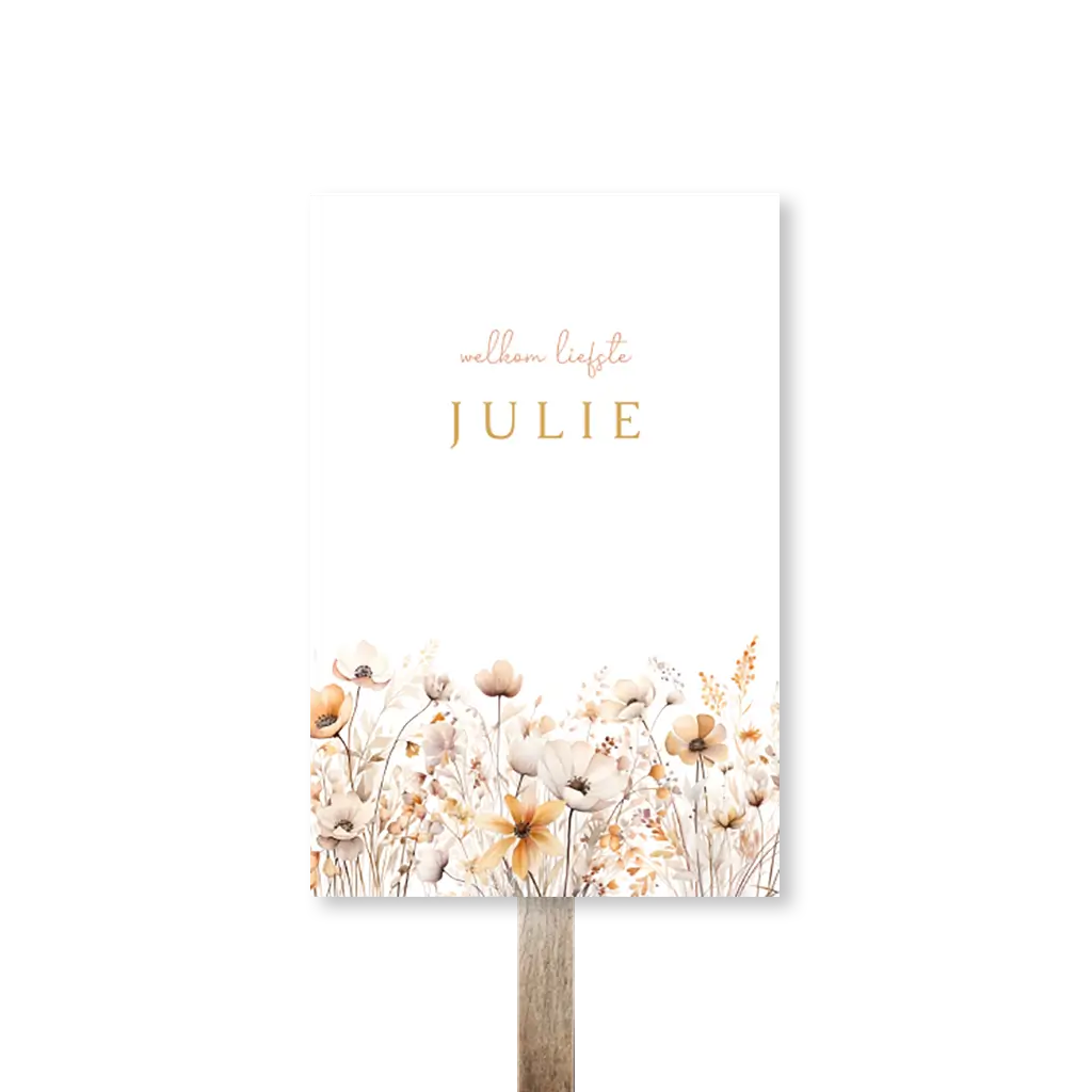 Tuinbord wit met bloemen