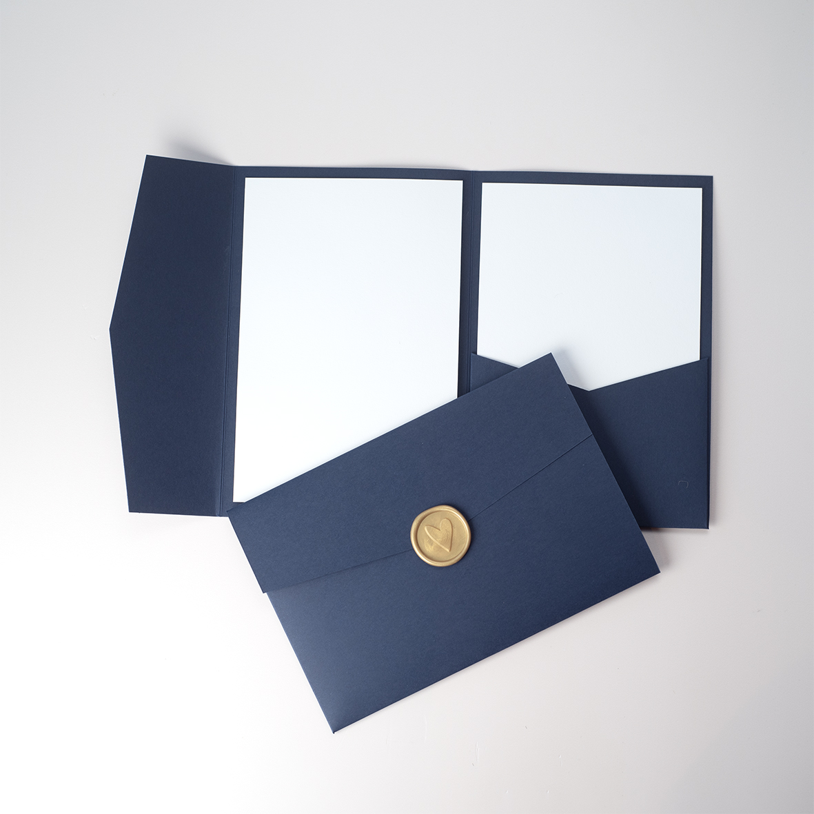 Pocketfold staand donkerblauw