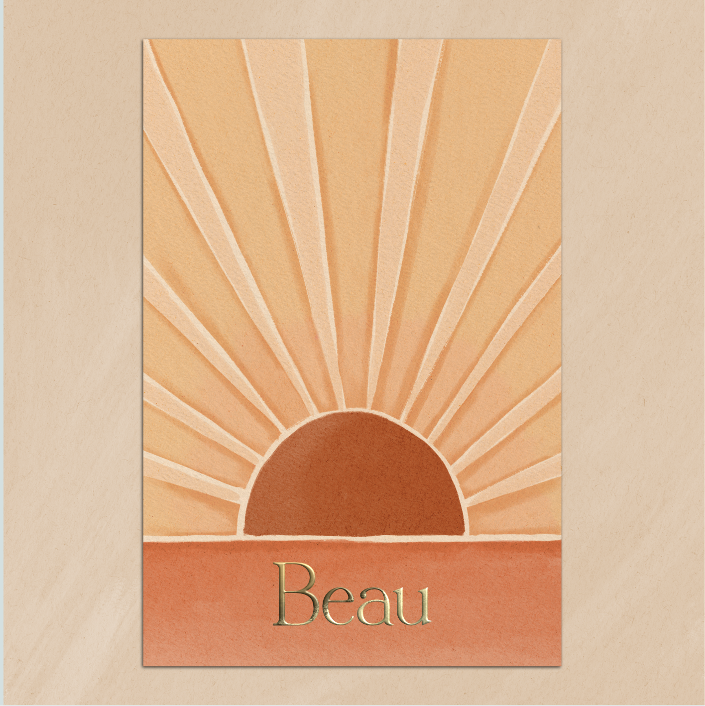 Geboortekaartje Zonnestralen Terra Oranje