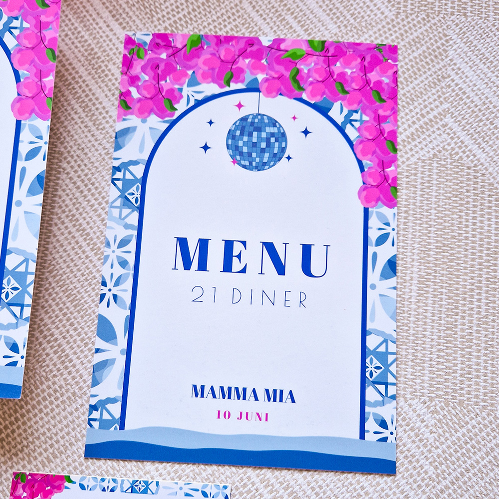 Mamma Mia 21 diner menukaart