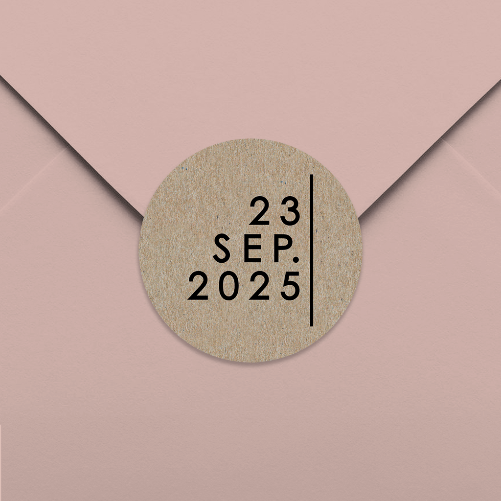 Moderner Aufkleber mit Hochzeitsdatum