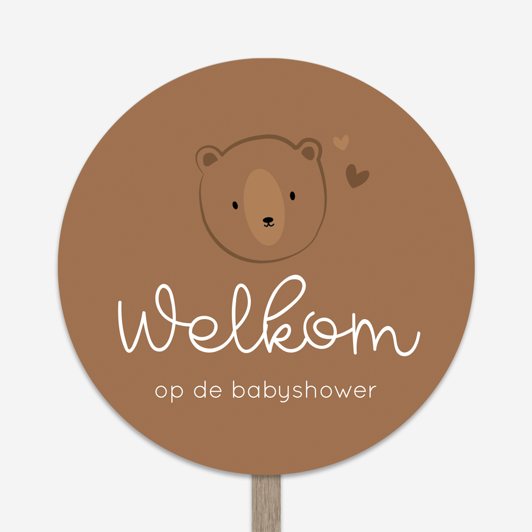 Welkomstbord Babyshower Baby Feest Beertje