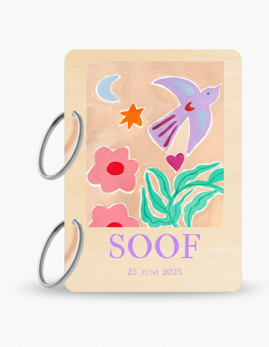 Bewaarbundel geboortekaartjes Soof