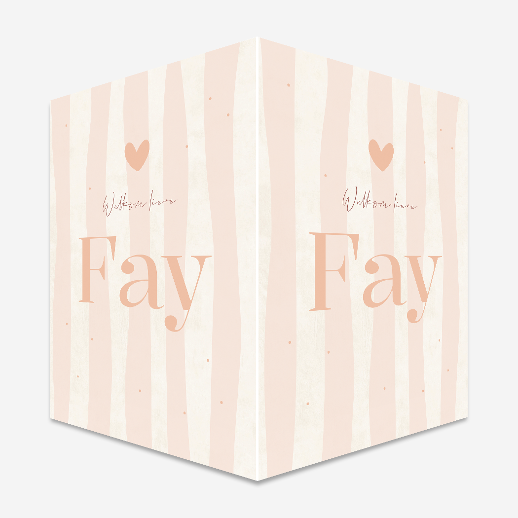 Geboortbord voor aan het raam meisje geboren