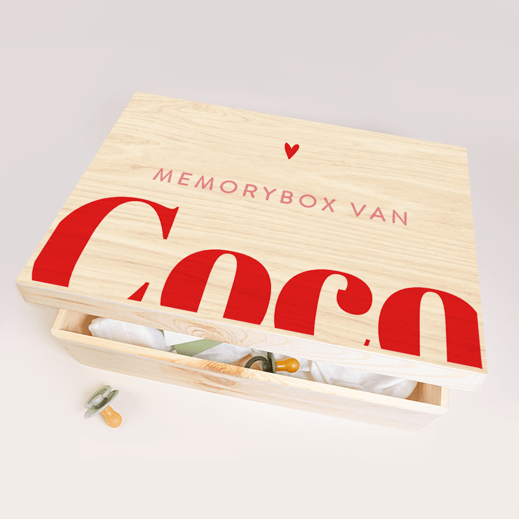 Memorybox color blocking rood met roze