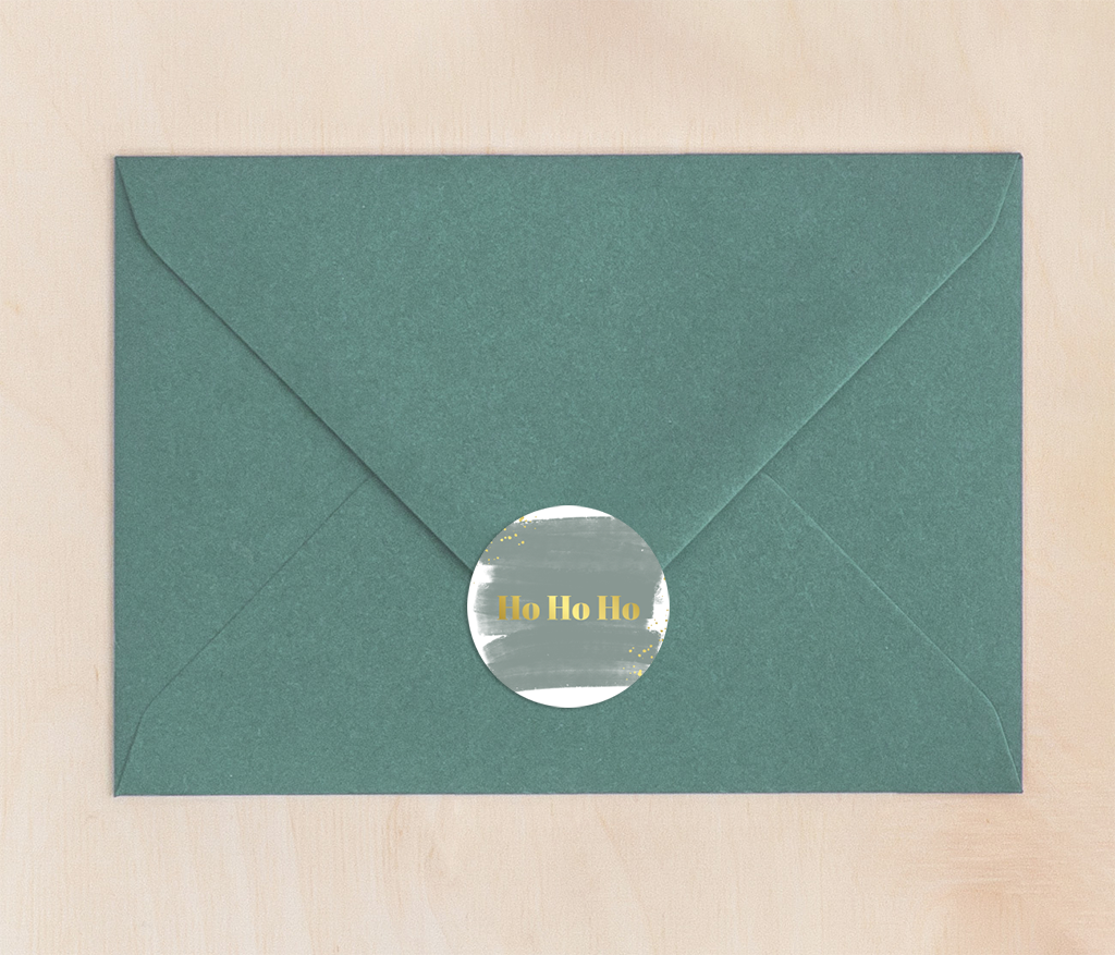 Sticker met waterverf en goudfolie - 25 stuks