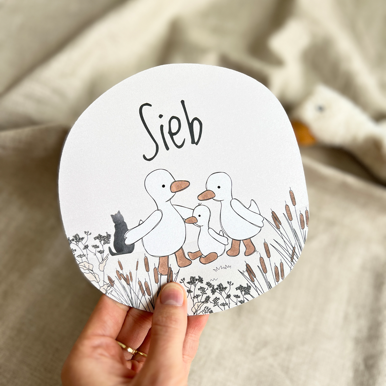 Geboortekaartje Organisch Jongen Schattig Eendjes