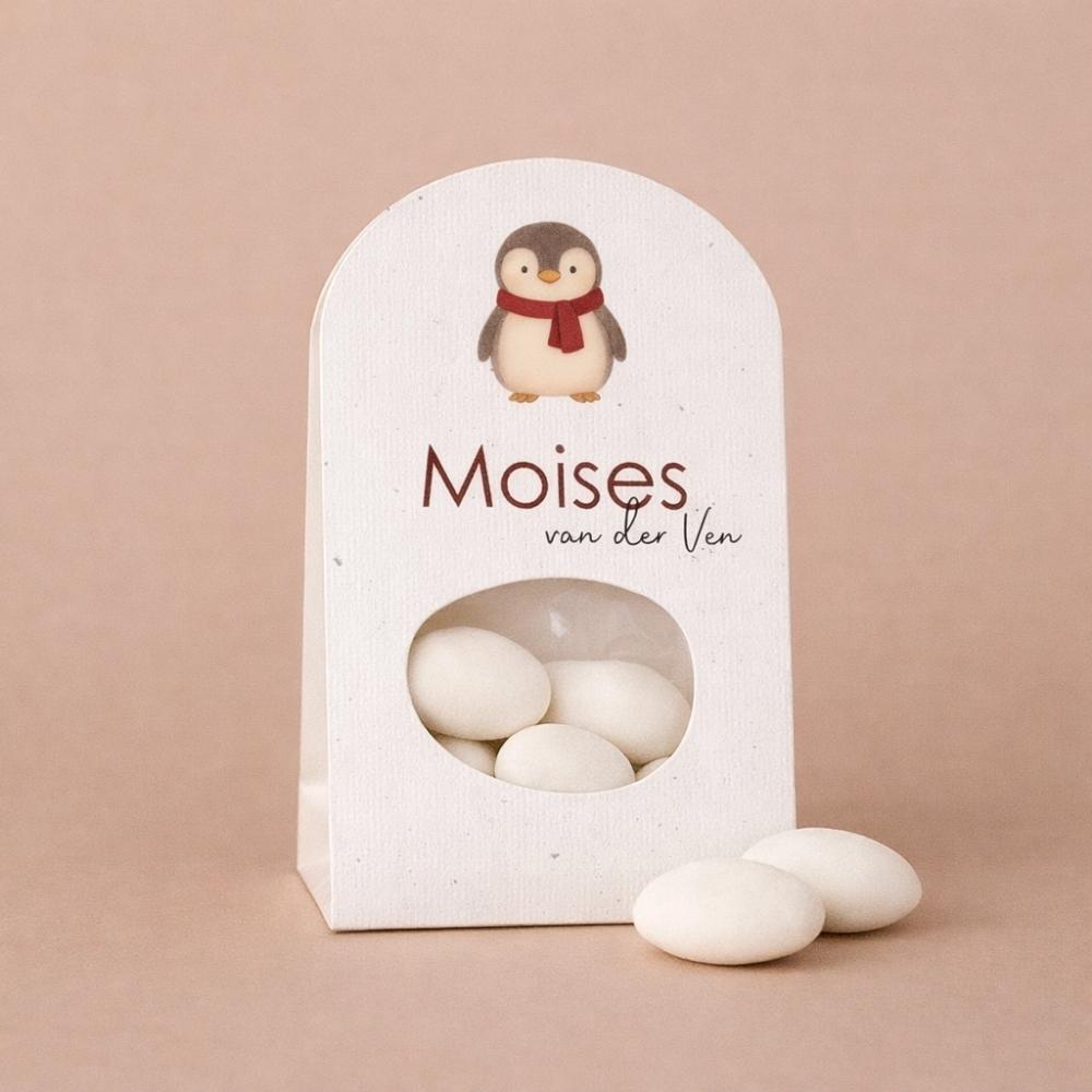 Doopsuiker wikkel jongen winter pinguïn