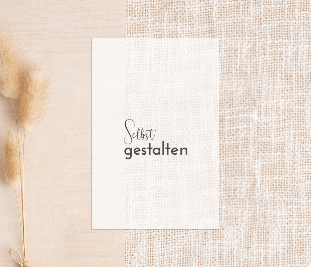 Dankeskarte ohne Foto Transparentpapier