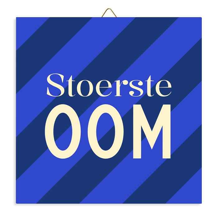 Stoerste oom cadeau tegeltje met strepen