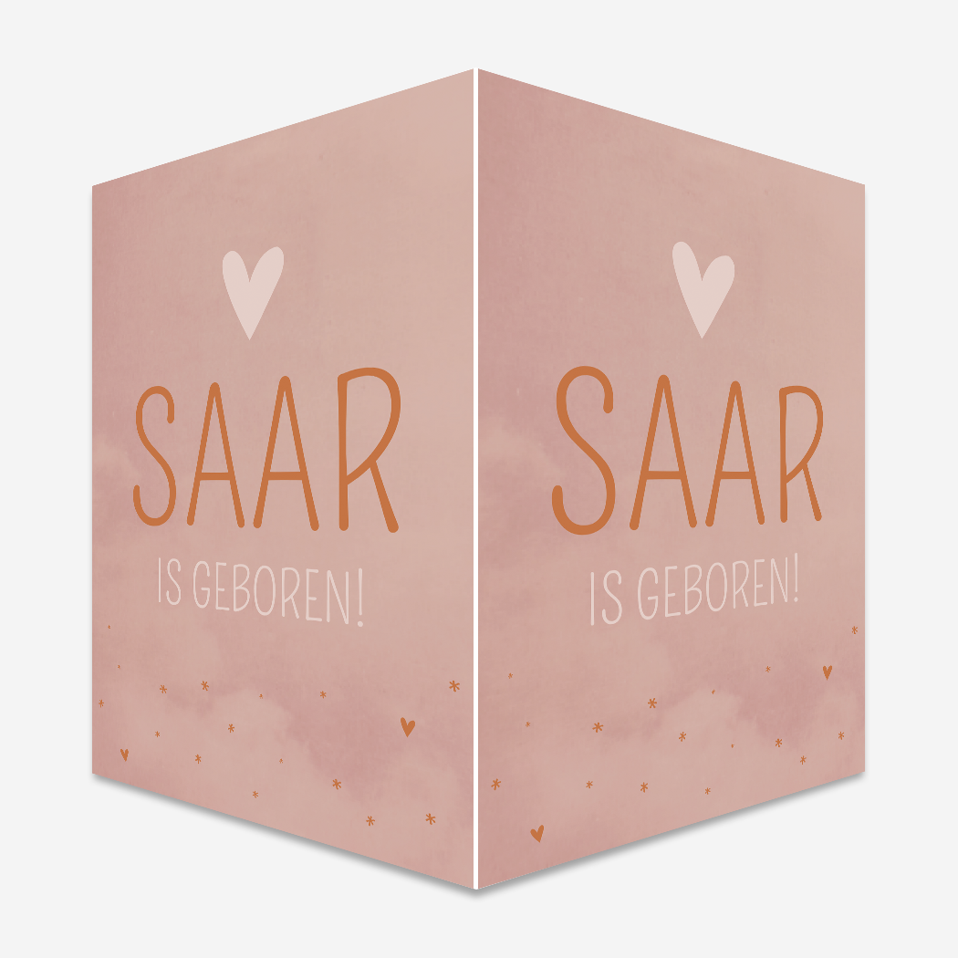 Geboortebord roze meisje geboren