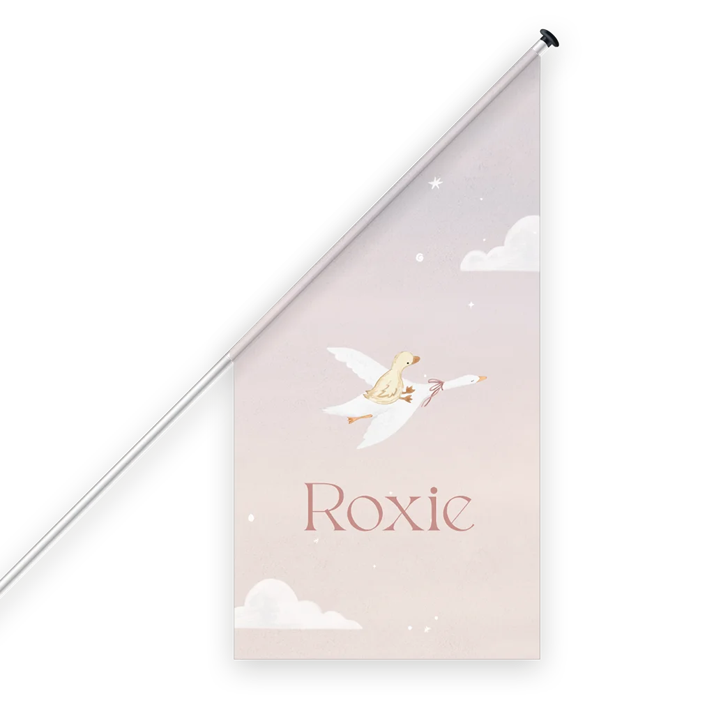 Geboortevlag met gansjes