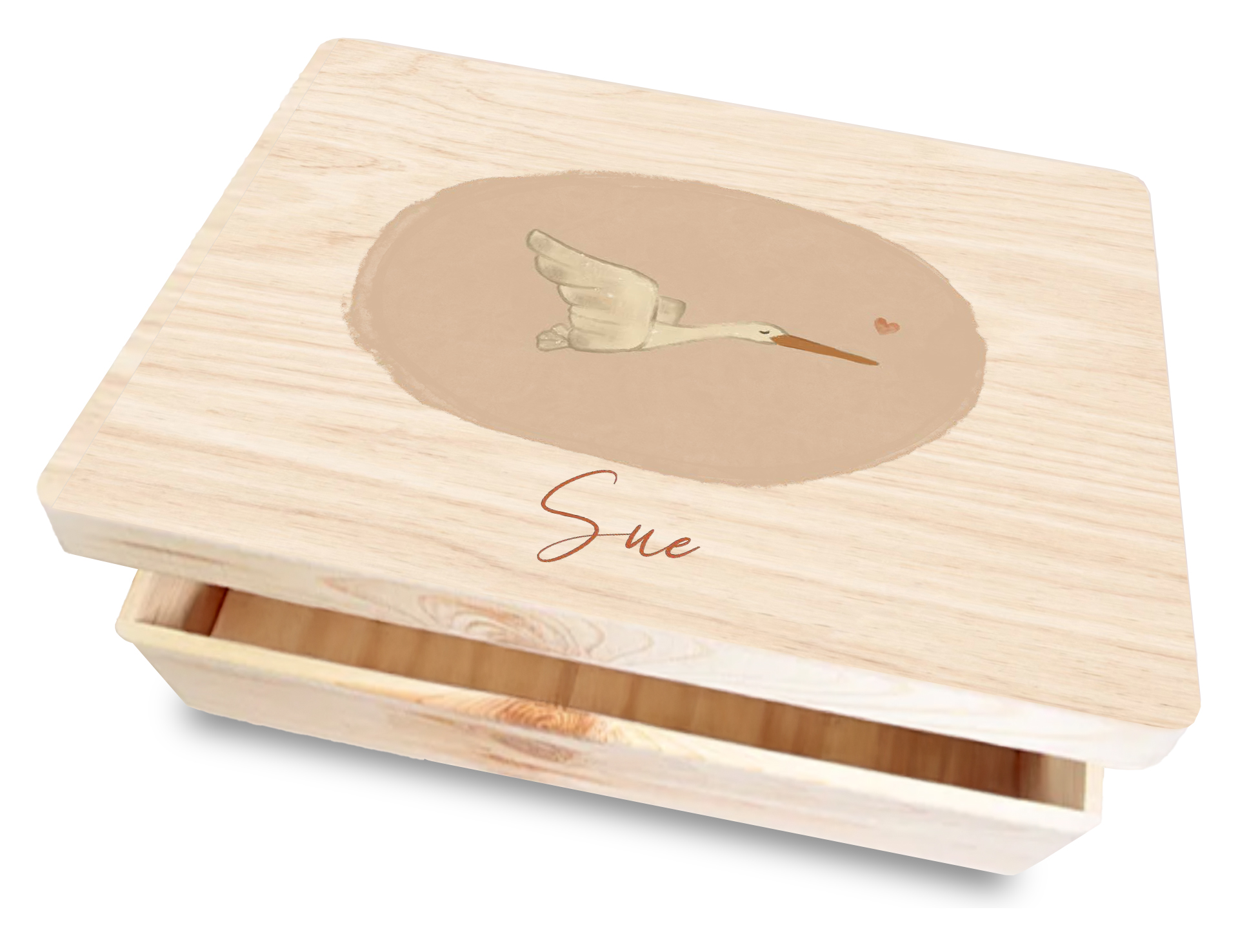 HERINNERINGEN EN SPEELGOEDBOX HOUT OOIEVAAR