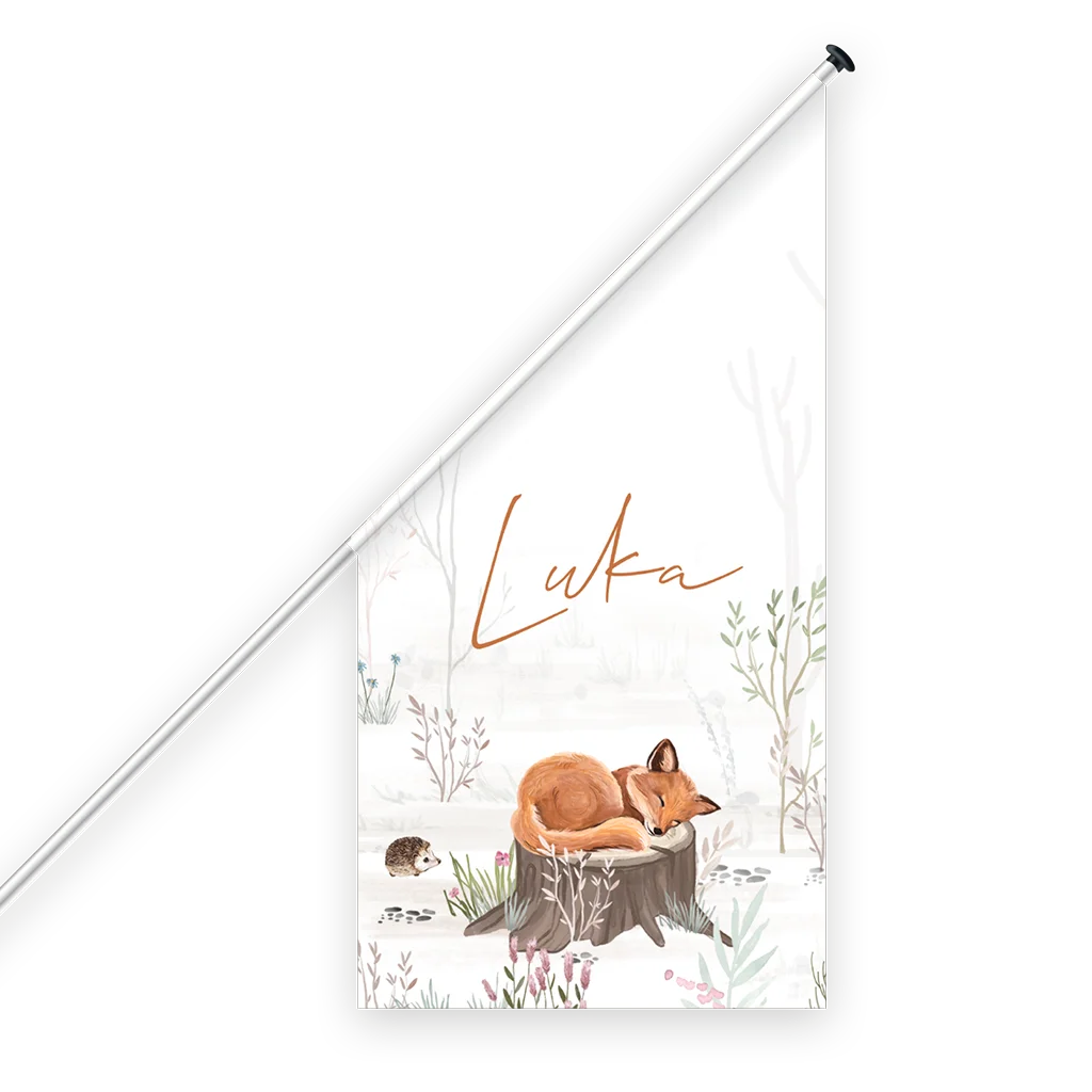 Geboortevlag met vosje