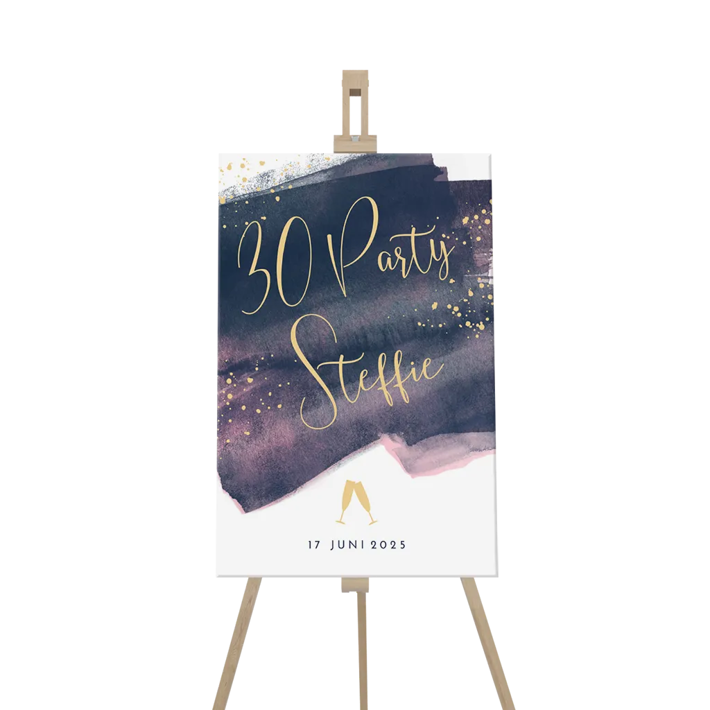 Willkommensschild zur 30 Geburtstagsparty