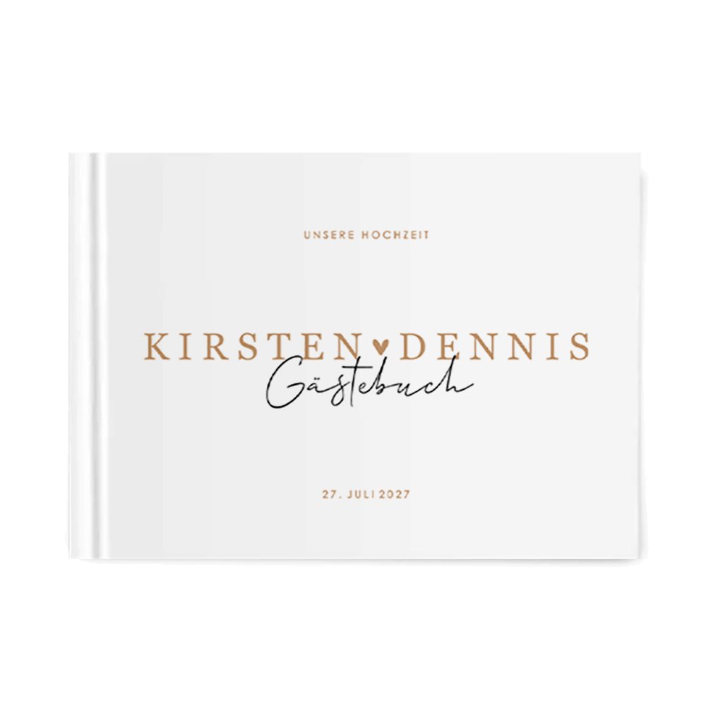 Gästebuch in braunem Farbton