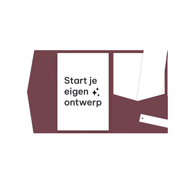 Trouwkaart pocketfold staand zelf maken