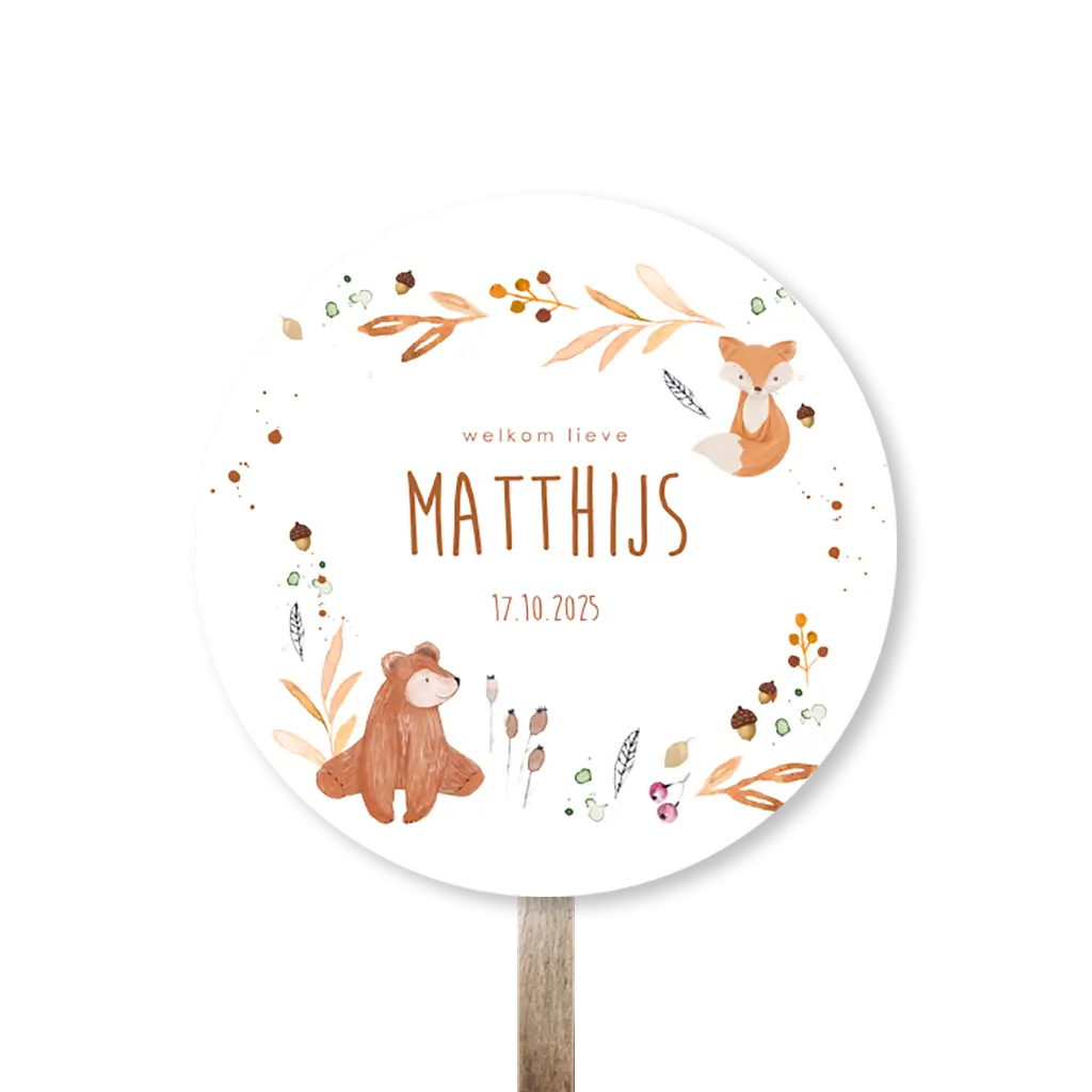 Lief tuinbord met herfst dieren