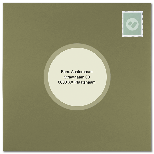 Ronde adresstickers met rond kader - 12 stuks
