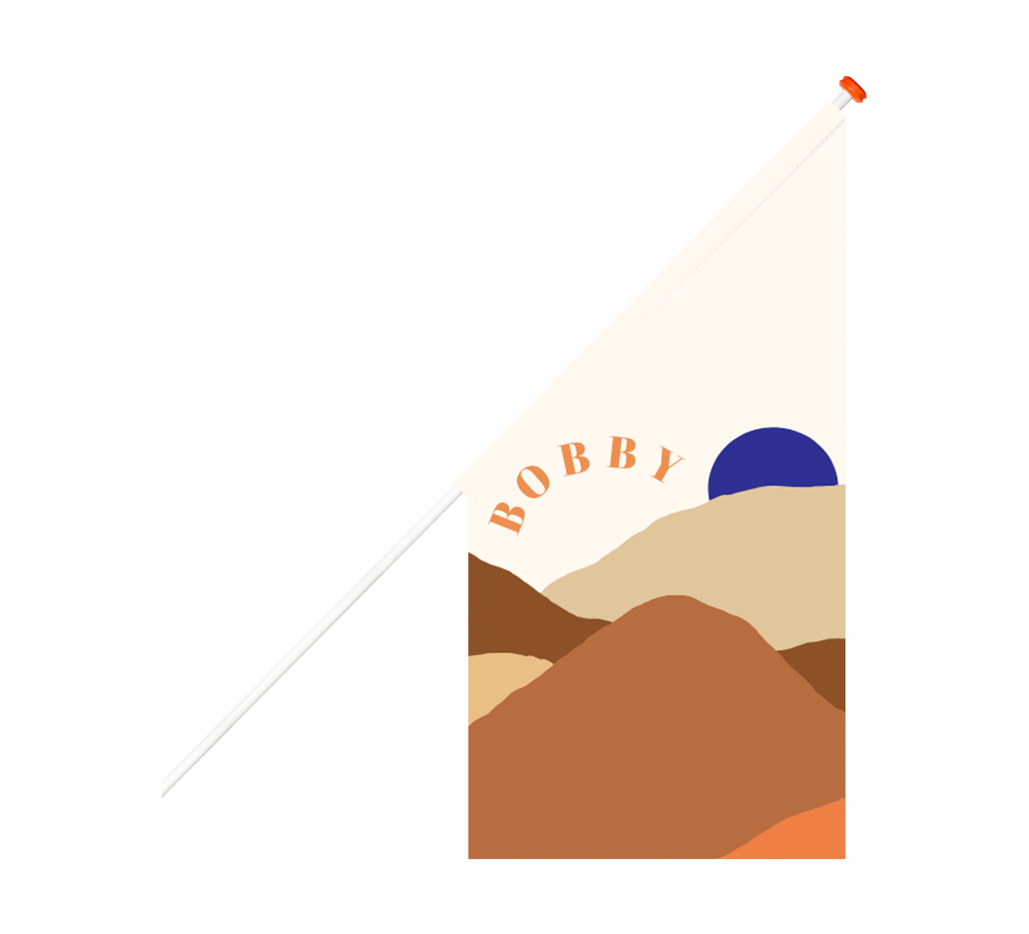 Geboortevlag met berglandschap