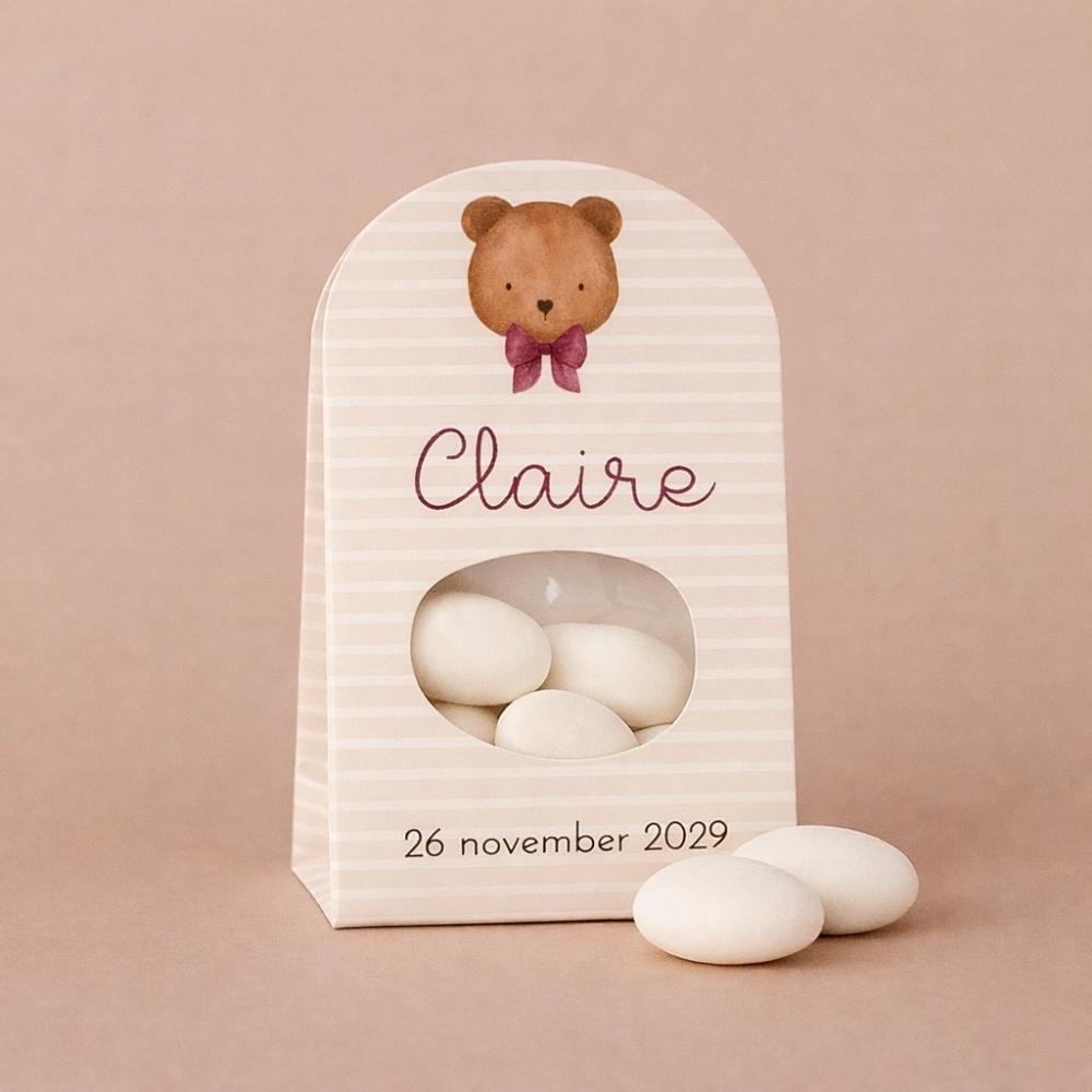 Doopsuiker wikkel meisje beer strik