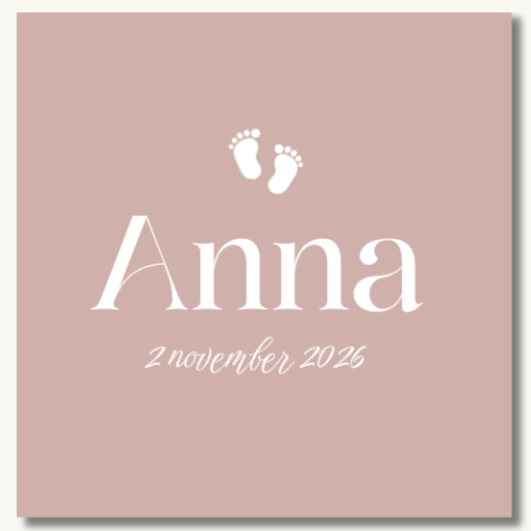 Kraambezoekboek voor een meisje met voetjes