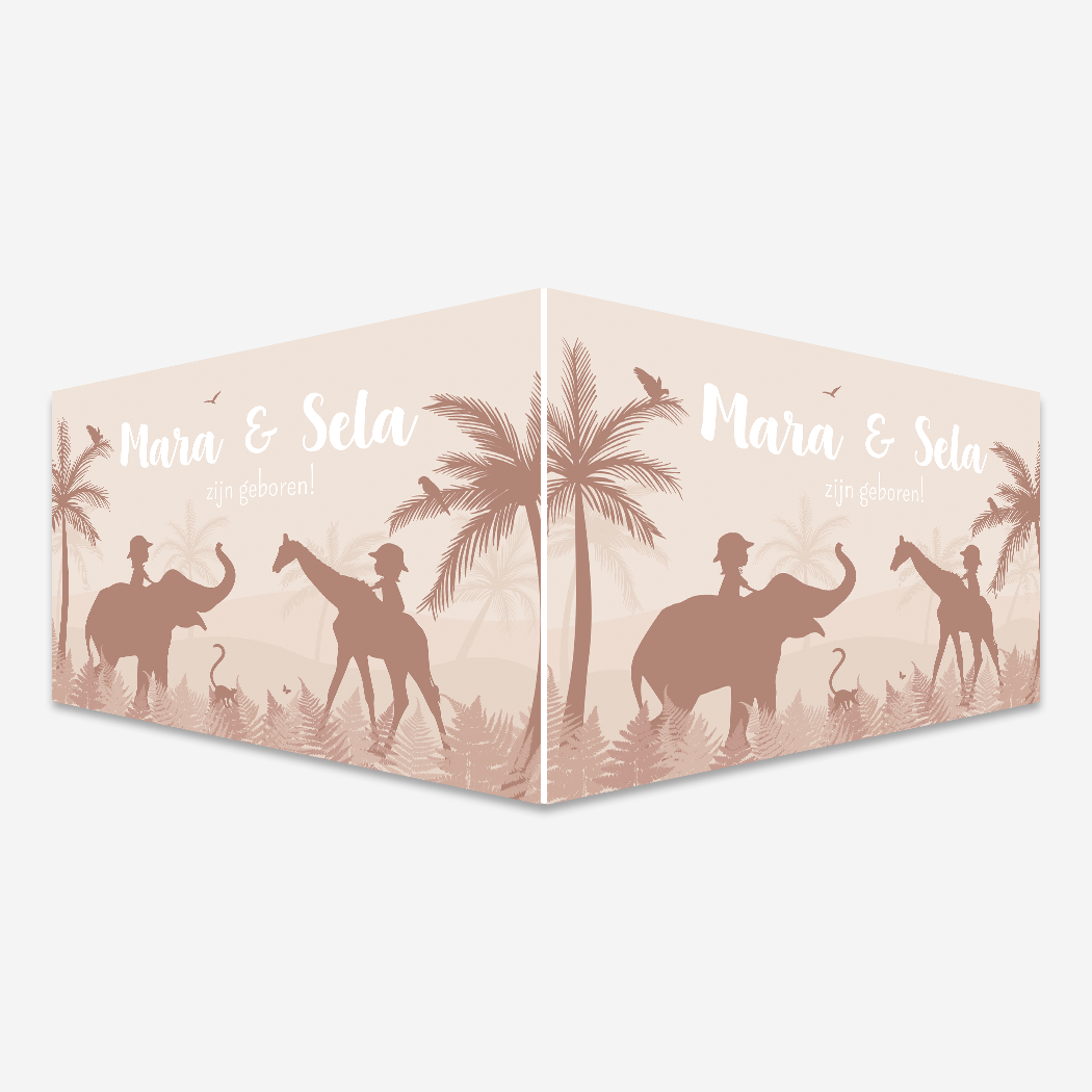 Geboortebord Safari Dieren Jungle