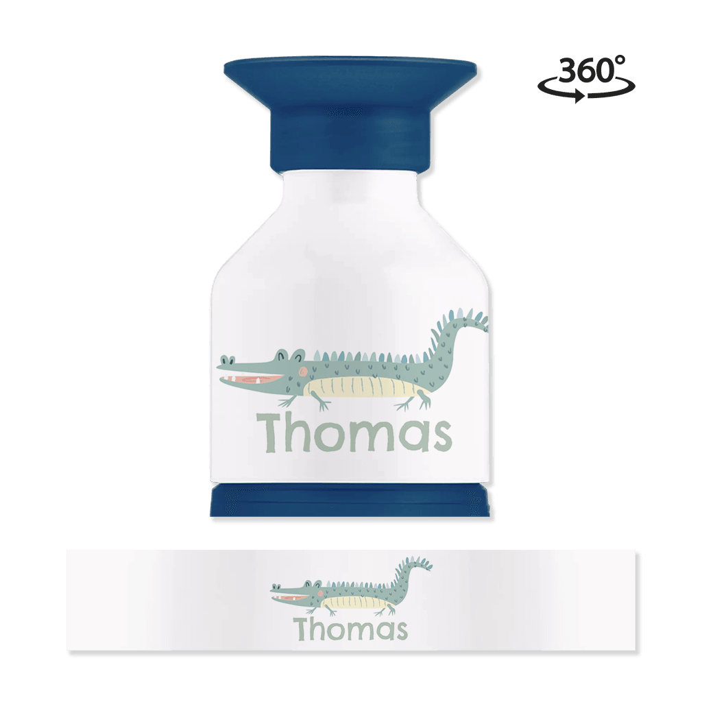 Stoere Dopper drinkfles met naam en krokodil