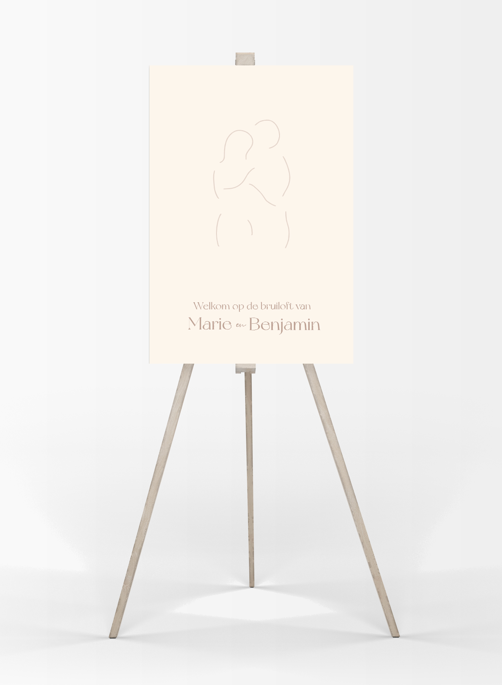 Welkomsbord lijntekening