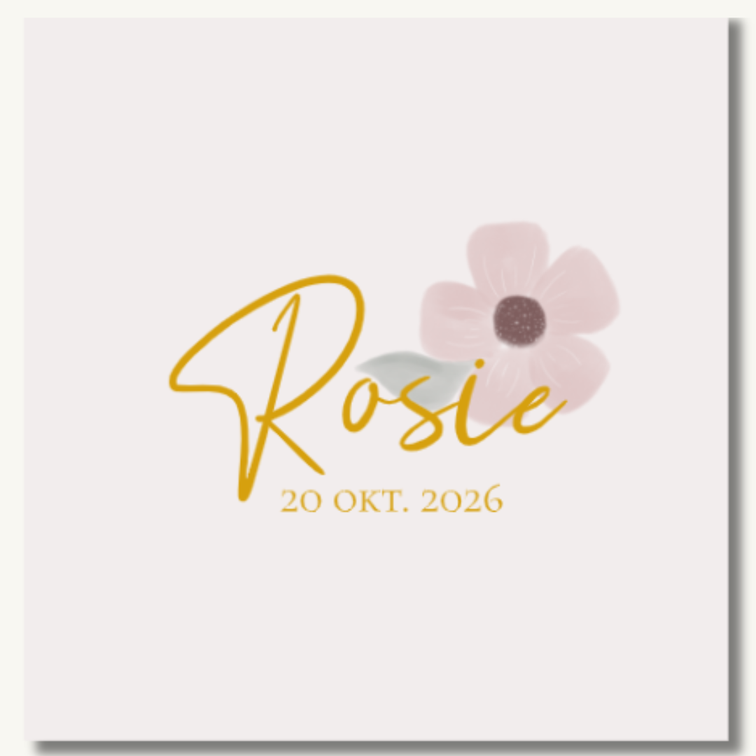 Kraambezoekboek Rosie met bloem