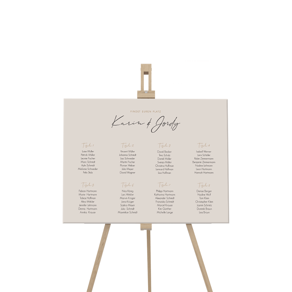 Sitzplan Schild in altrosa