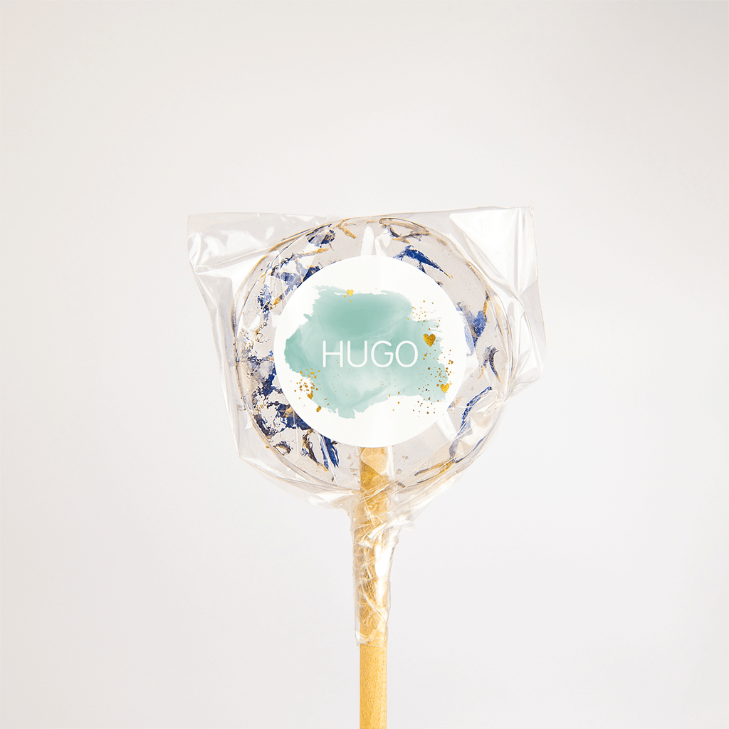 Sticker met watercolour in groen - vel van 25 stickers