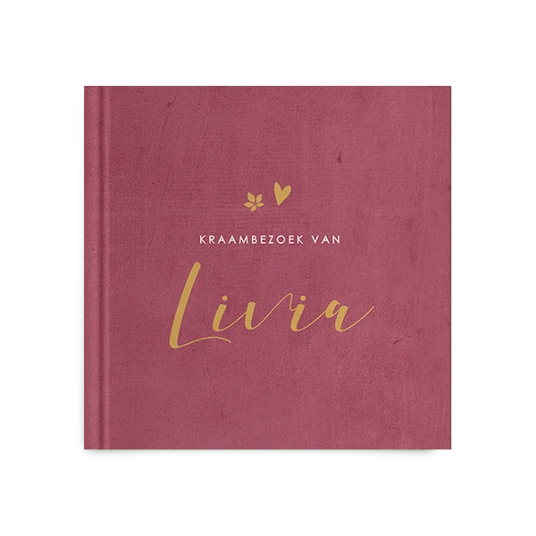 Bordeauxrood kraambezoekboek