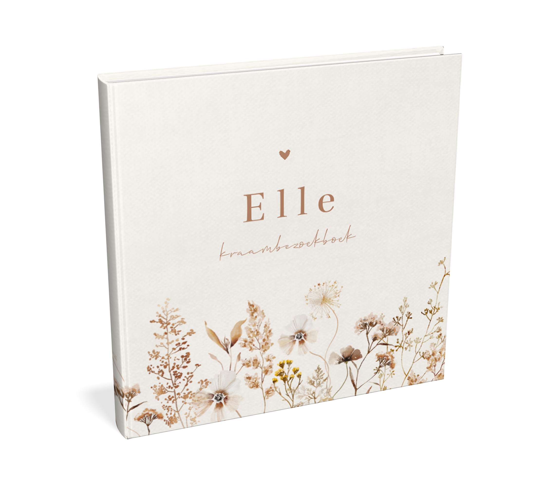 Kraambezoekboek meisje met veldbloemen